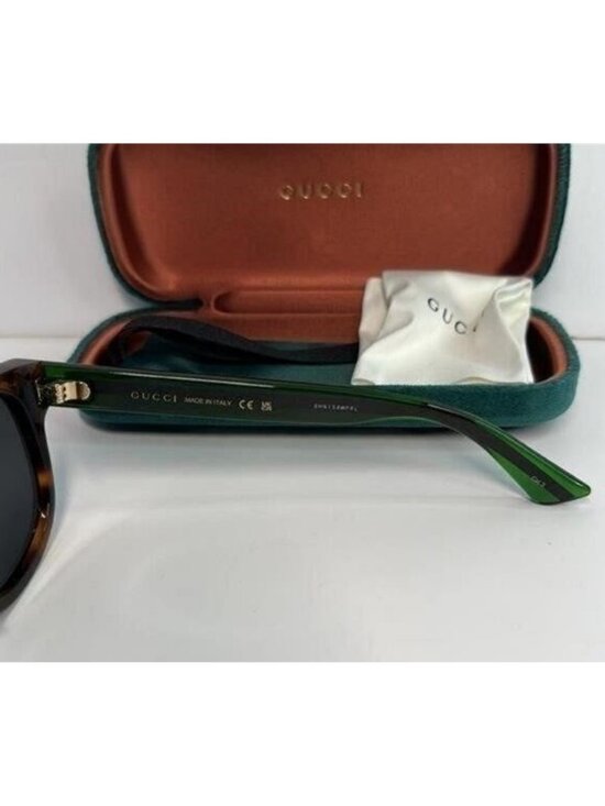 Gucci Tortoiseshell Sunglasses with Red and Green Stripes main image 6